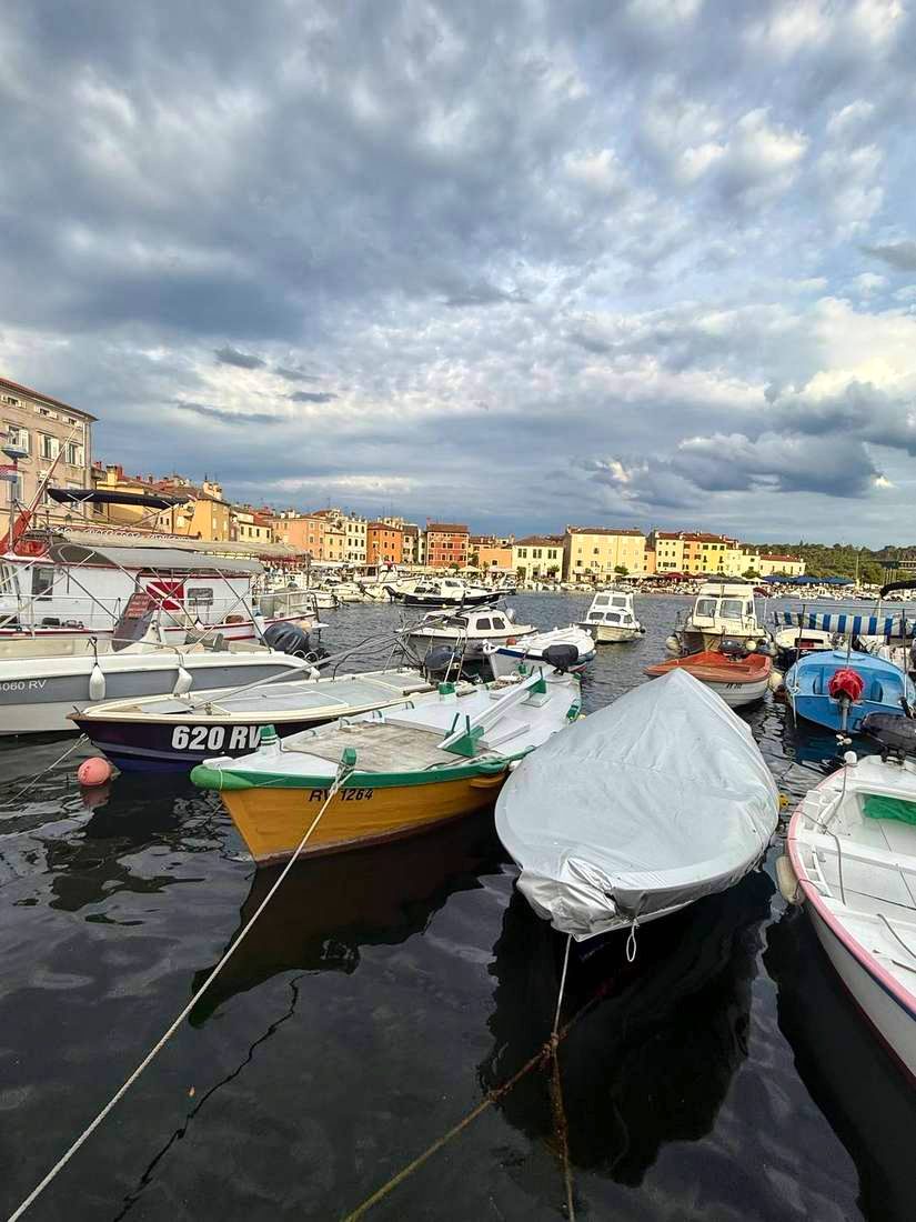 The harbour, and every boat a different colour