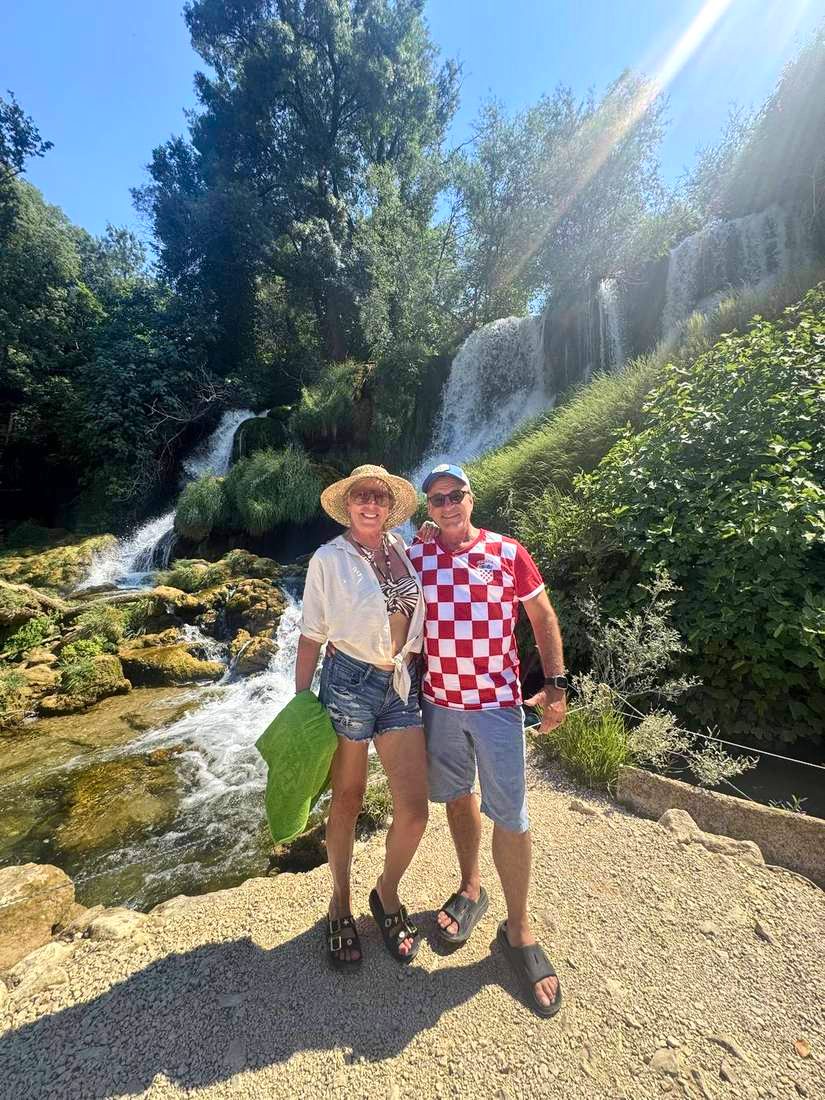 Chris committing to the Croatia kit in Bosnia