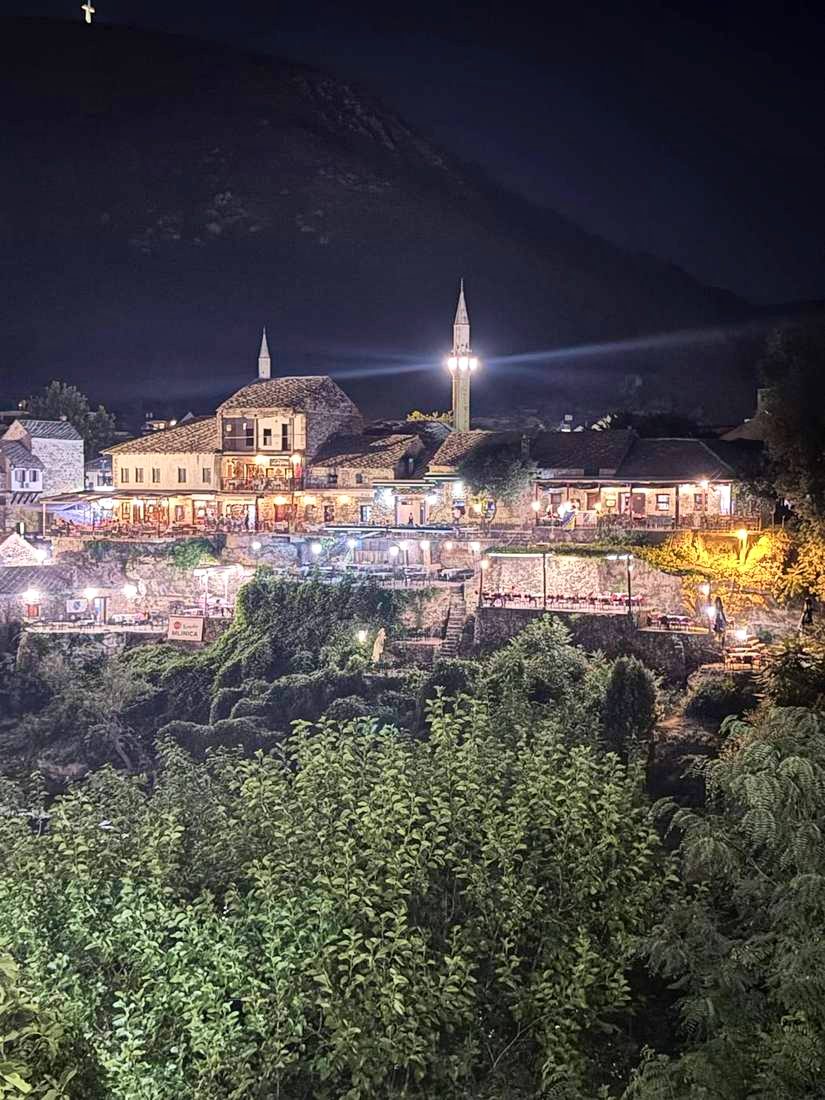 Bazaar terraces and the minarets