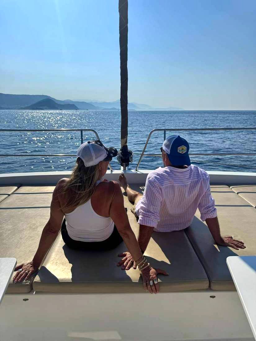 Out on the bow watching the next island come up