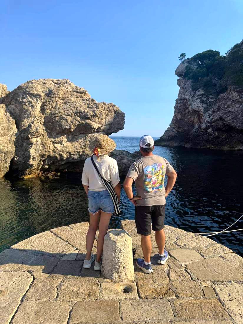 Out on the little stone pier
