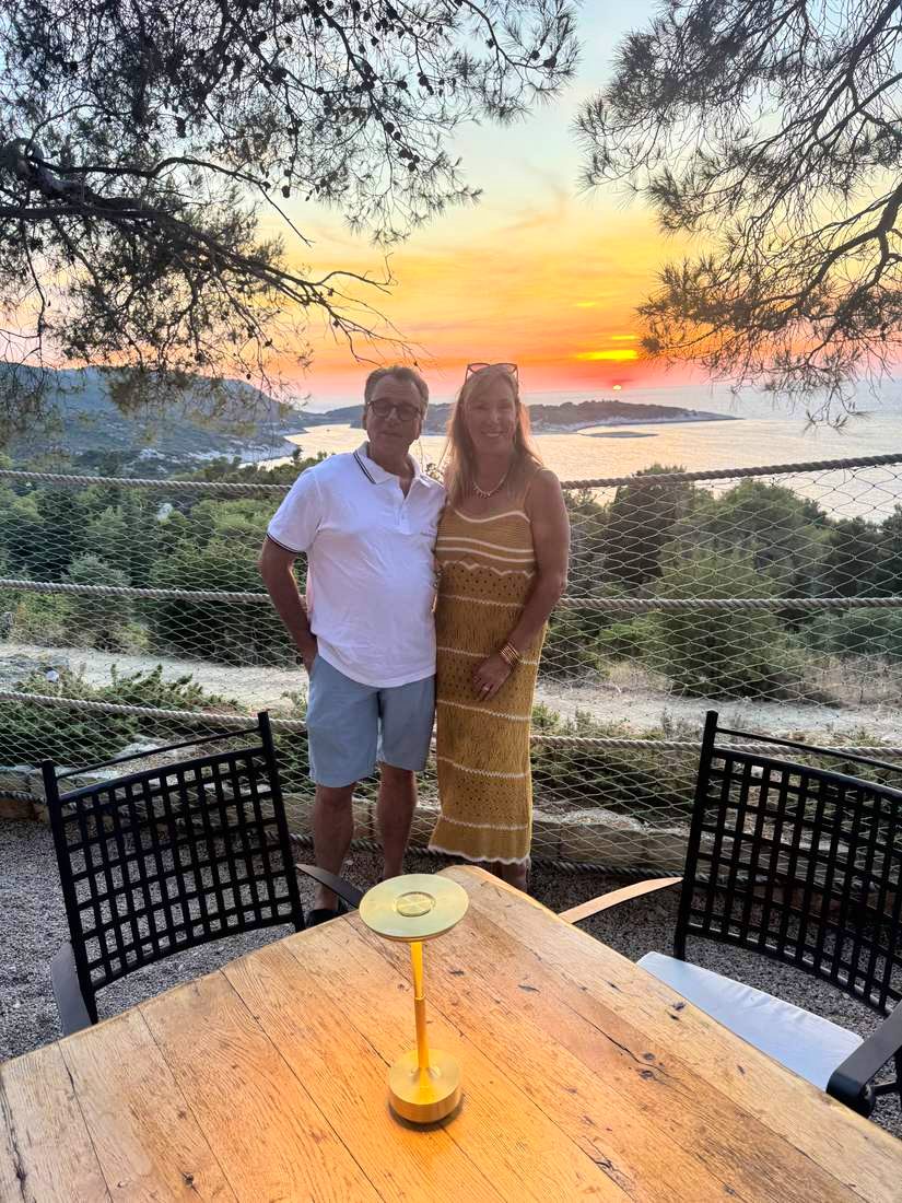 The sun going into the Adriatic from Fort George