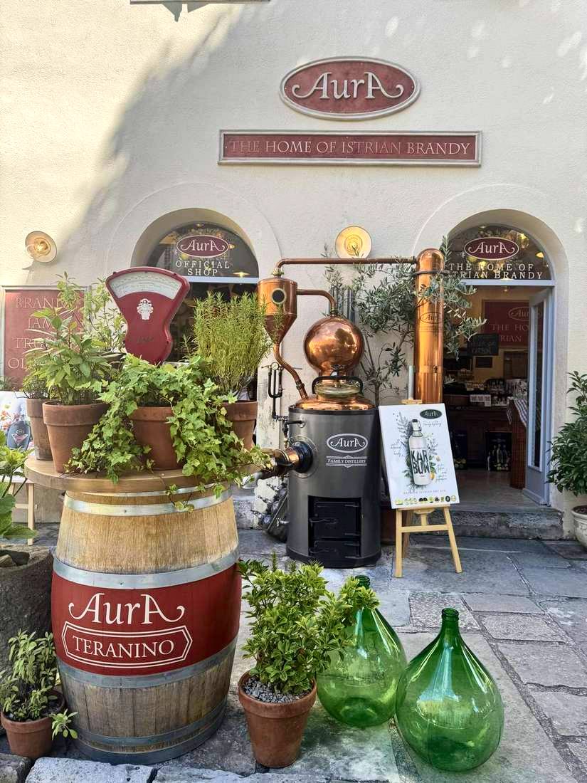 Aura, the home of Istrian brandy, in Hum
